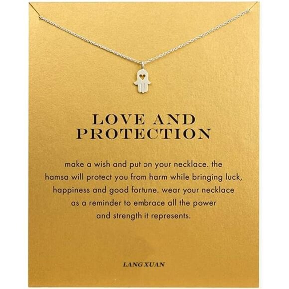 Hamsa Hand Necklace – Symbol of Love, Protection & Fortune - Picture 1 of 5